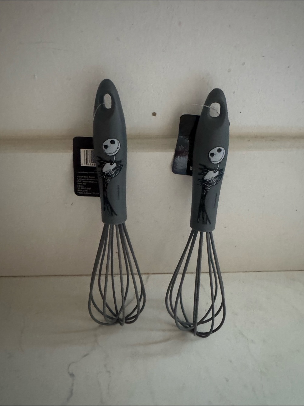 NWT- bundle of 2.Disney Grey Jack Skellington Silicone-Handle Whisk